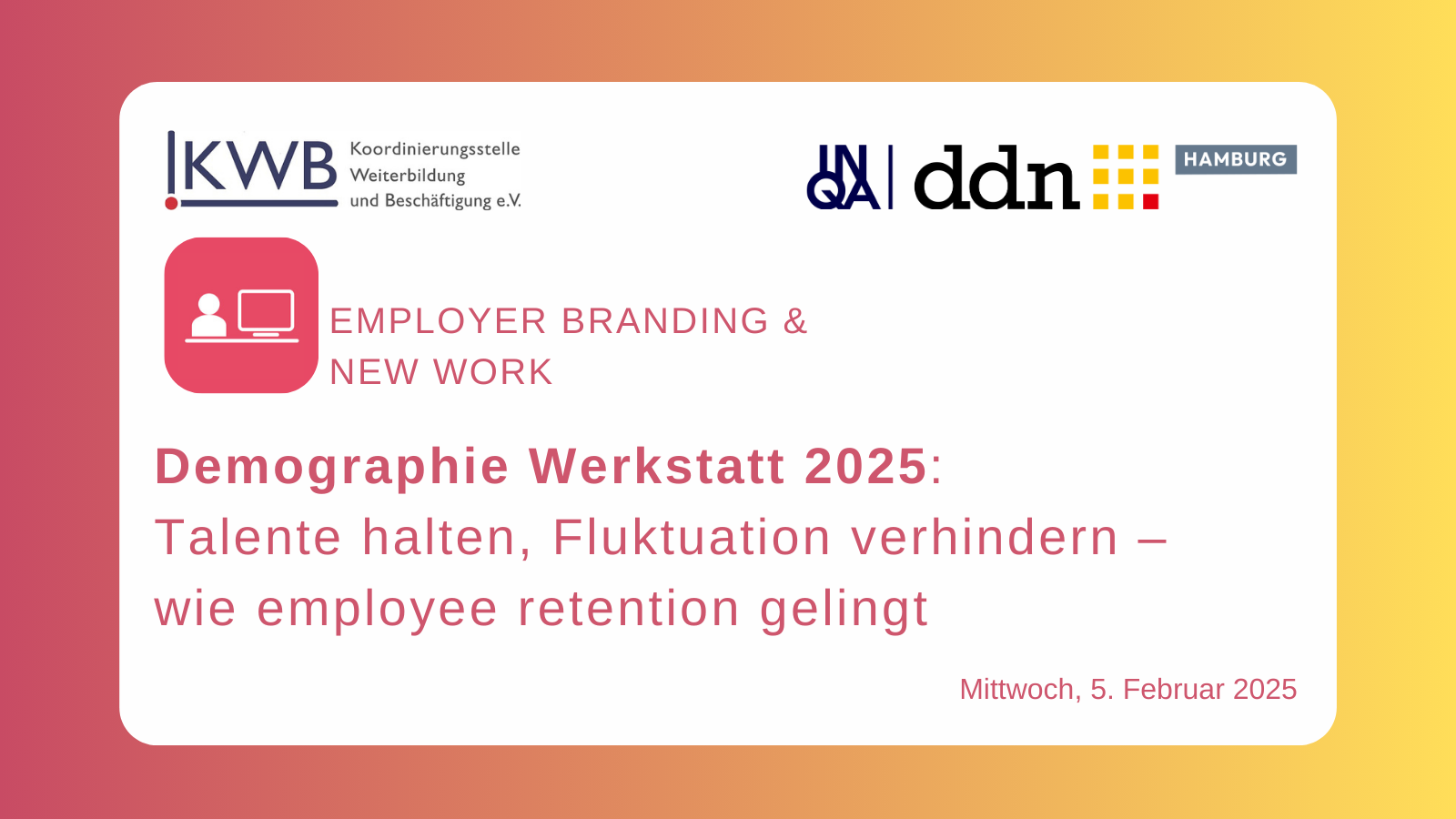 Demographie Werkstatt 2025:  Talente halten, Fluktuation verhindern – wie employee retention gelingt